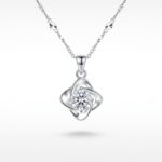 Sparkling Four-Petal Diamond Necklace