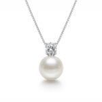 Aurora Pearl Diamond Pendant Necklace
