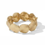 Bold Textured Gold Statement Bracelet