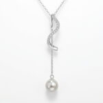 Serpentine Pearl Drop Pendant Necklace