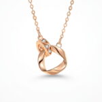 Interlocking Rose Gold Pendant Necklace