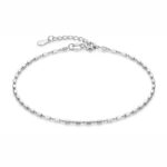 Minimal Sterling Silver Square Chain Bracelet