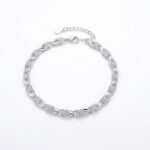 Minimal Sterling Silver Floral Bracelet