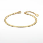 Minimal Gold Herringbone Chain Bracelet